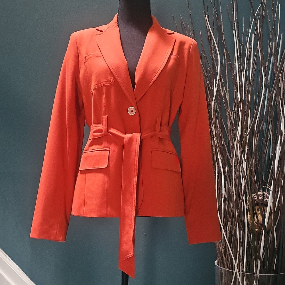New York & Company Bold Orange Blazer